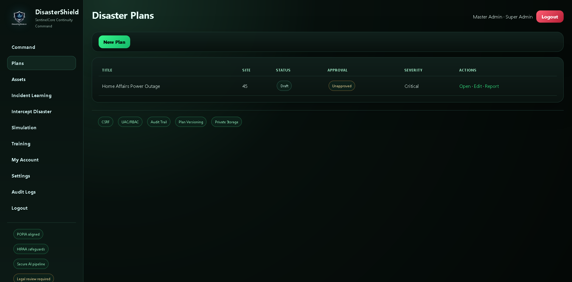 SentinelCore DisasterShield screenshot 1