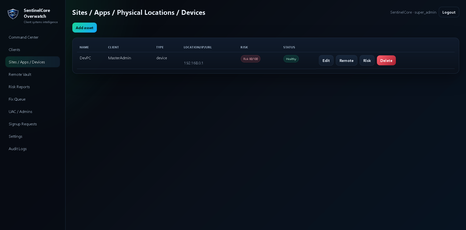 SentinelCore Overwatch screenshot 2